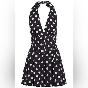 Zimmermann Bellitude Halter Playsuit Polka Dot